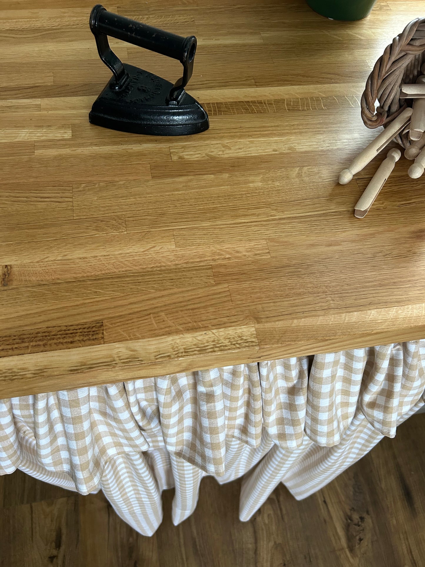 Gingham Under Sink Skirt | Cottage under-counter| Kitchen Sink Cover | Country Style Curtain | Farmhouse