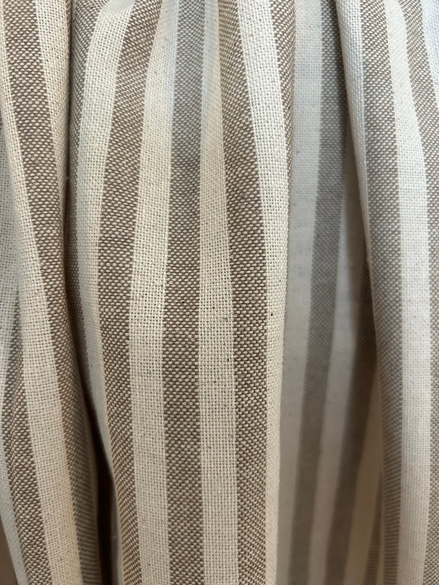 Kitchen Hideaway Curtain in natural and beige stripe